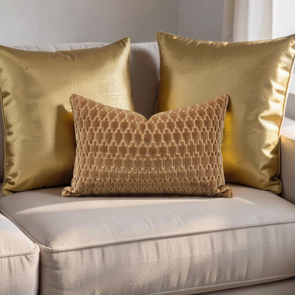 Lumbar Pillow Graviata Marigold 12x18" Knife Edge Cover