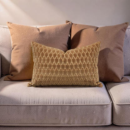 Lumbar Pillow Graviata Marigold 12x18" Knife Edge Cover
