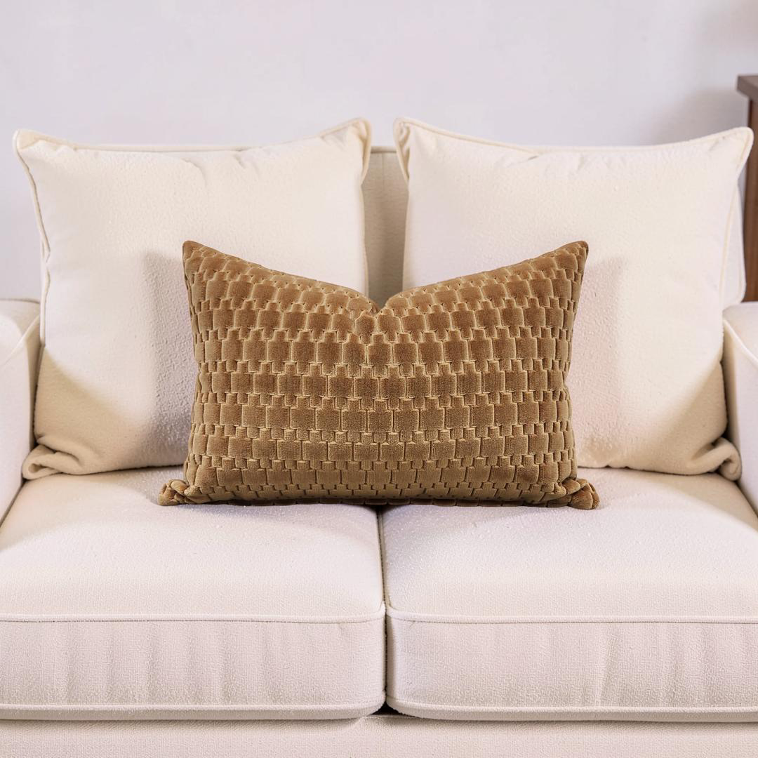 Lumbar Pillow Graviata Marigold 12x18" Knife Edge Cover