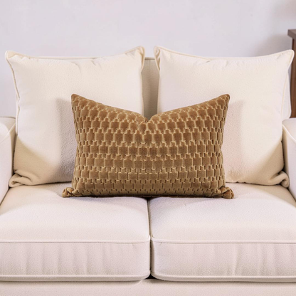 Lumbar Pillow Graviata Marigold 12x18" Knife Edge Cover