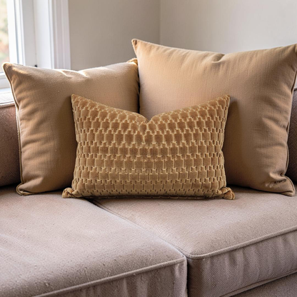 Lumbar Pillow Graviata Marigold 12x18" Knife Edge Cover