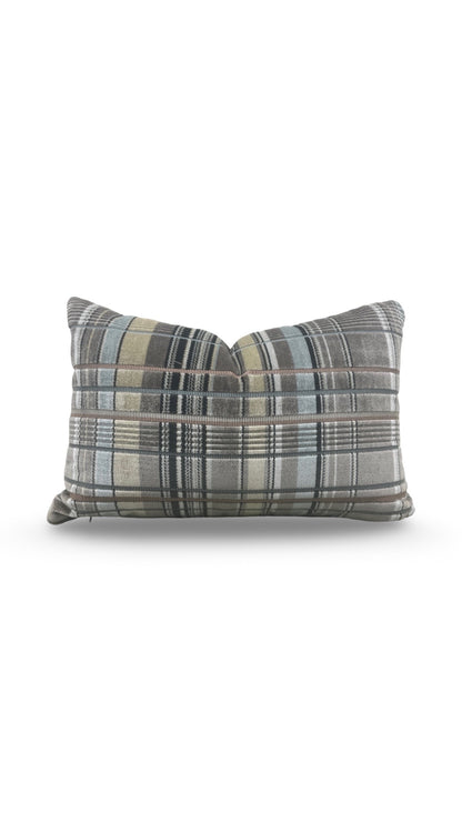 Brentano Lumbar Pillow Longi Blue Eyed Bengal 12x18" Knife Edge Cover