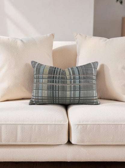 Brentano Lumbar Pillow Longi Blue Eyed Bengal 12x18" Knife Edge Cover