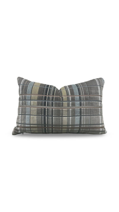Brentano Lumbar Pillow Longi Blue Eyed Bengal 12x18" Knife Edge Cover