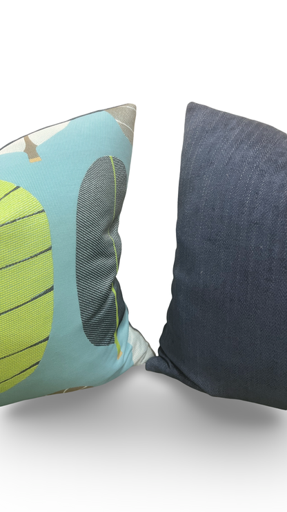 Decorative Pillow Calypso Blue Lagoon 20x20" Knife Edge Throw Pillow