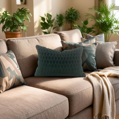 Lumbar Pillow Graviata Evergreen 12x18" Knife Edge Cover