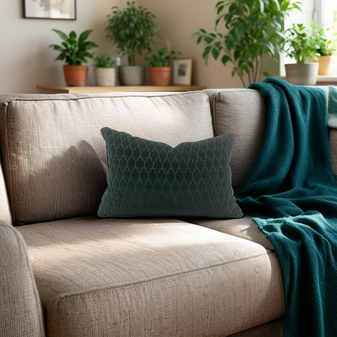 Lumbar Pillow Graviata Evergreen 12x18" Knife Edge Cover