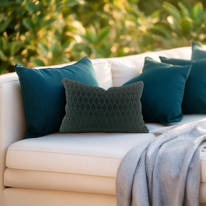 Lumbar Pillow Graviata Evergreen 12x18" Knife Edge Cover