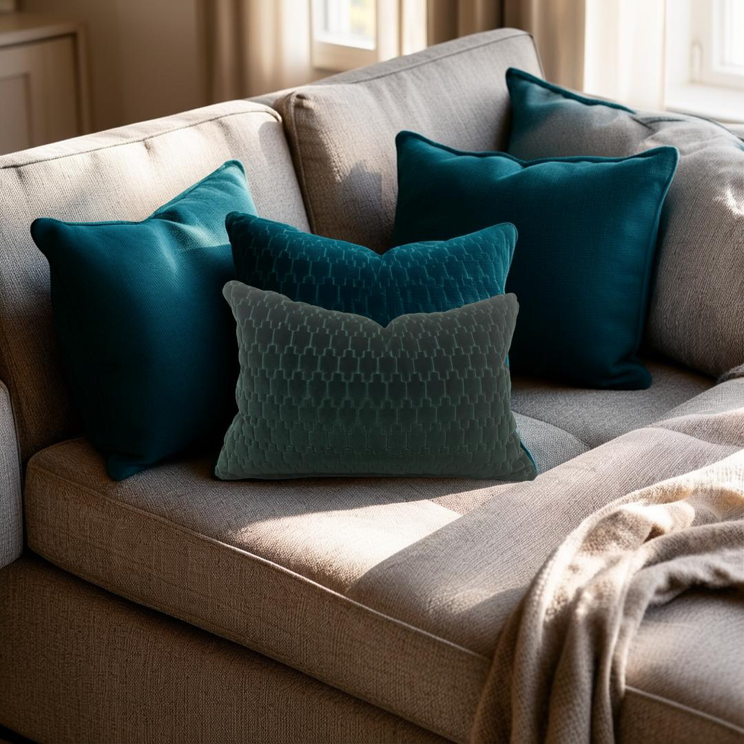 Lumbar Pillow Graviata Evergreen 12x18" Knife Edge Cover