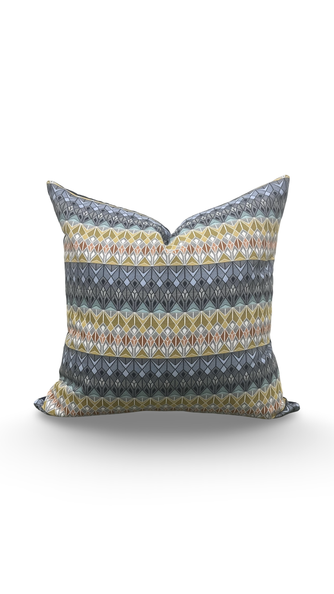 Vitreum Toscanini Glass 20x20" Knife Edge Decorative Throw Pillow