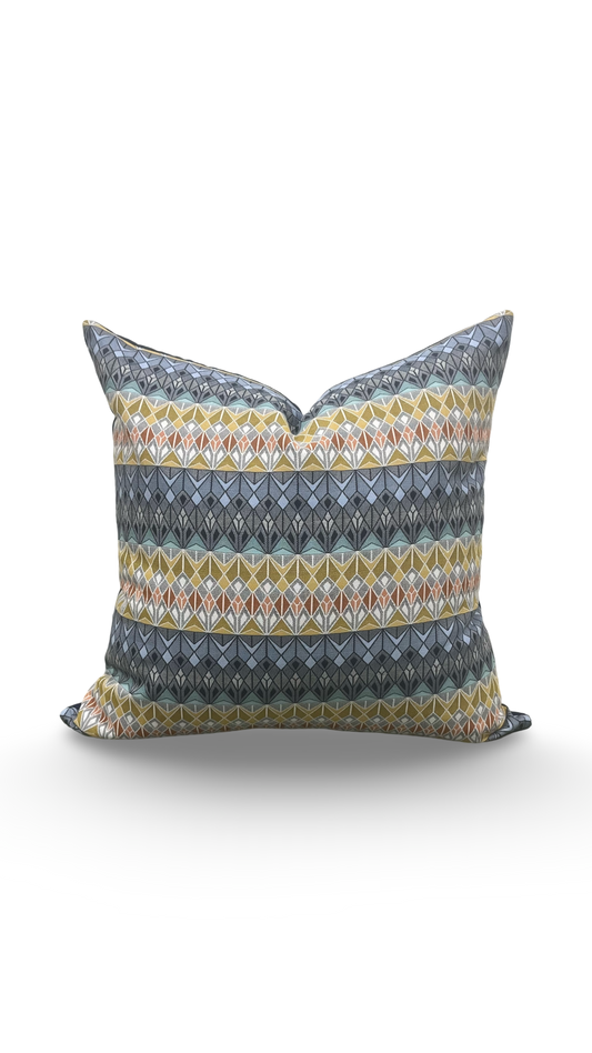 Vitreum Toscanini Glass 20x20" Knife Edge Decorative Throw Pillow
