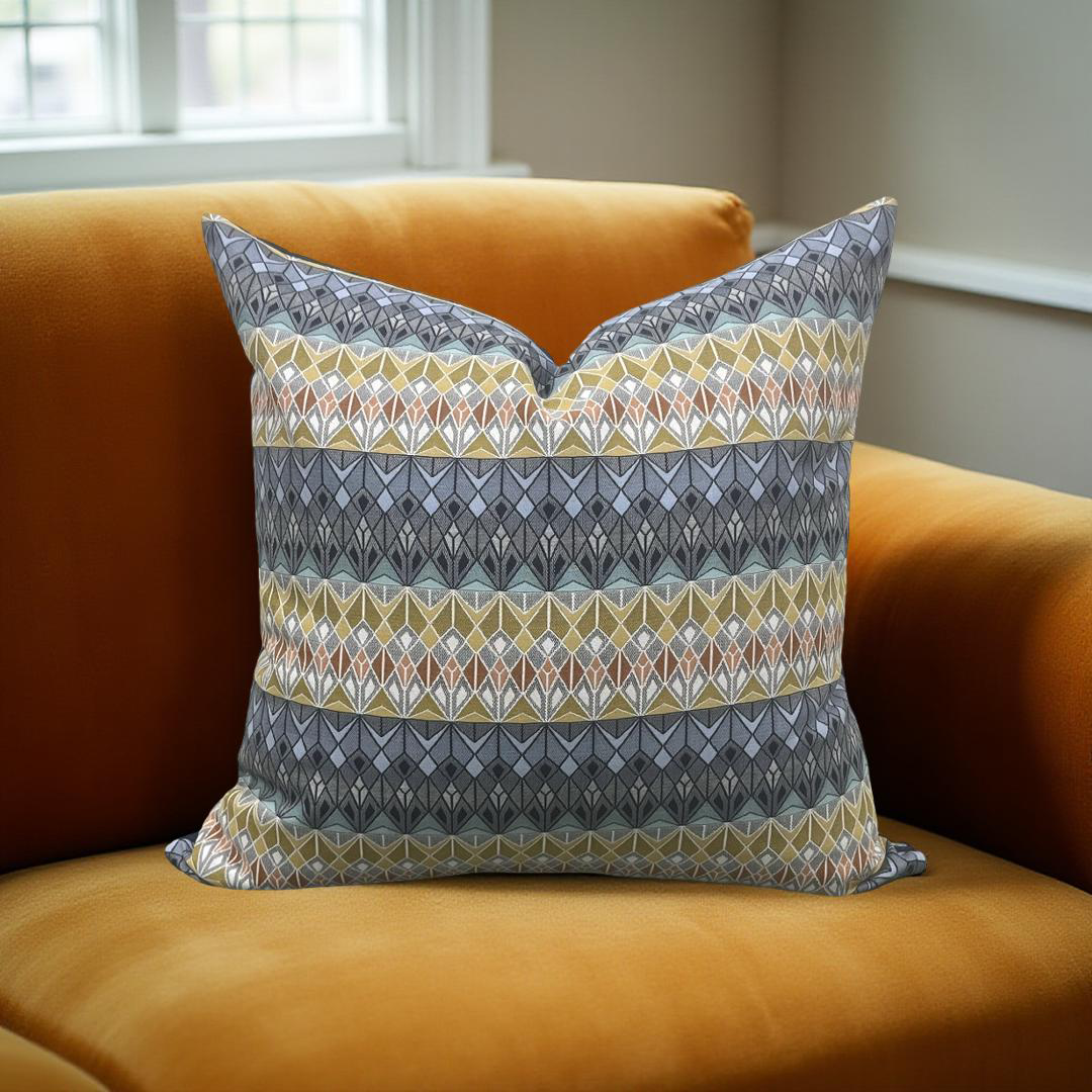 Vitreum Toscanini Glass 20x20" Knife Edge Decorative Throw Pillow