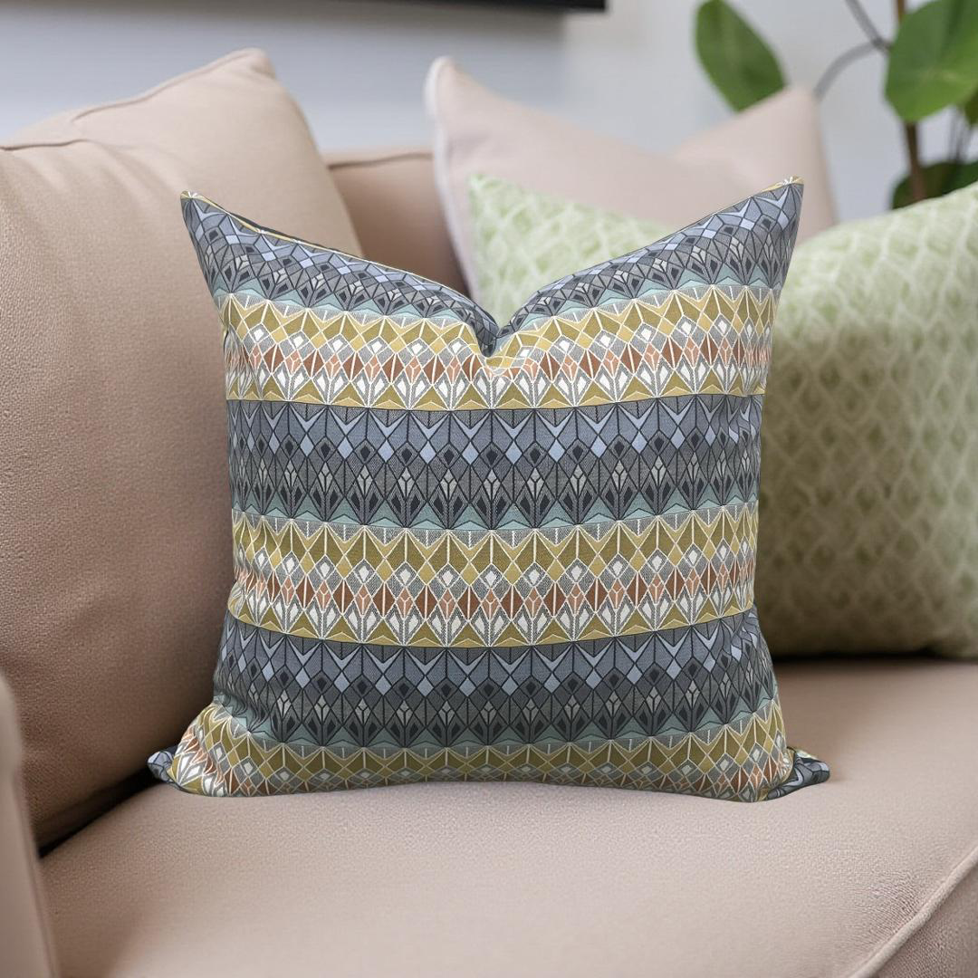 Vitreum Toscanini Glass 20x20" Knife Edge Decorative Throw Pillow