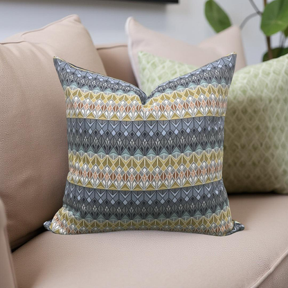 Vitreum Toscanini Glass 20x20" Knife Edge Decorative Throw Pillow