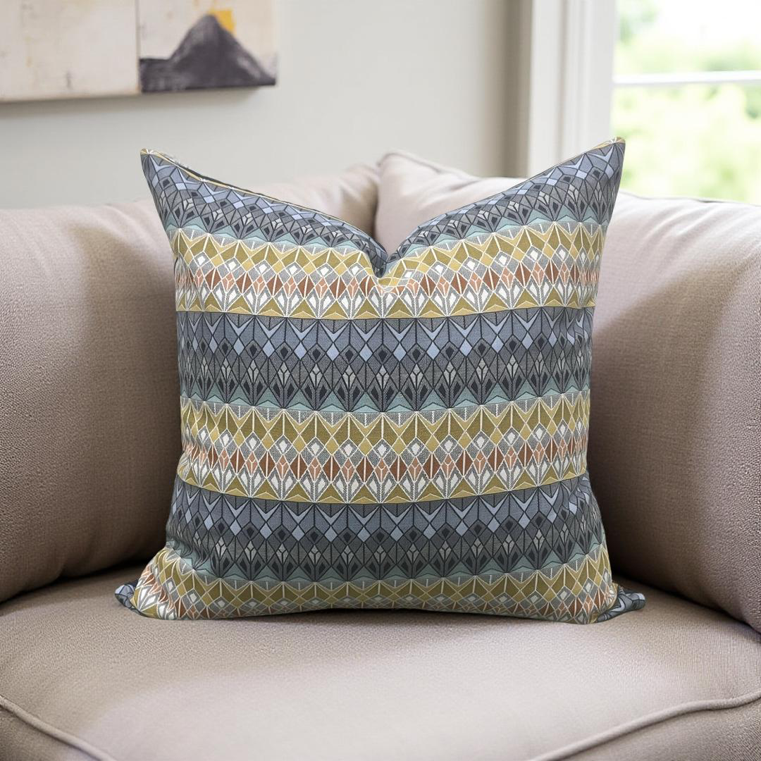 Vitreum Toscanini Glass 20x20" Knife Edge Decorative Throw Pillow