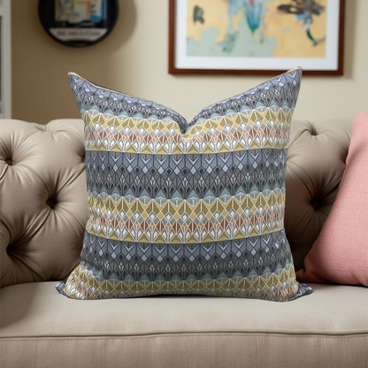 Vitreum Toscanini Glass 20x20" Knife Edge Decorative Throw Pillow