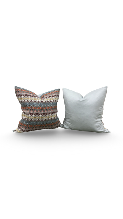 Colorful Decorative Pillow Vitreum Mookaite Jasper 20x20" Knife Edge Cover