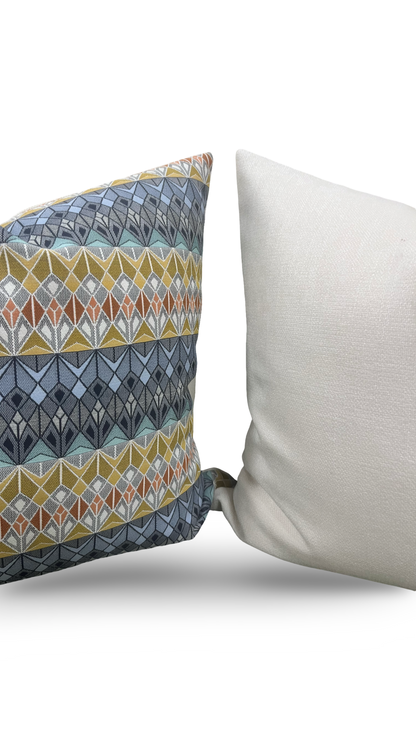 Vitreum Toscanini Glass 20x20" Knife Edge Decorative Throw Pillow