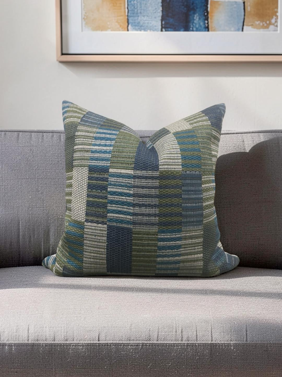 Brunschwig & Fils Decorative Pillow Sudare Meadow 20x20" Knife Edge Cover