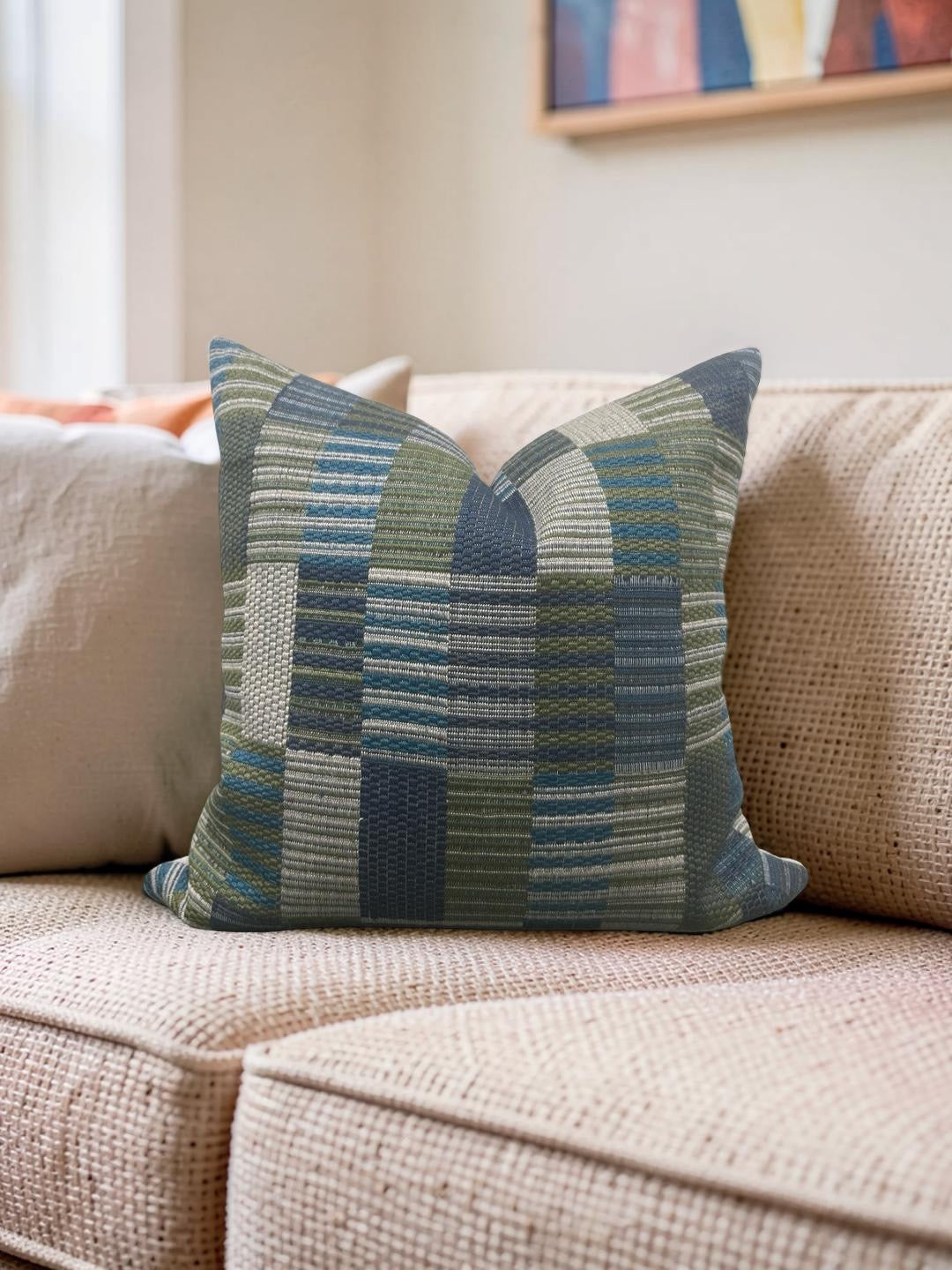 Brunschwig & Fils Decorative Pillow Sudare Meadow 20x20" Knife Edge Cover
