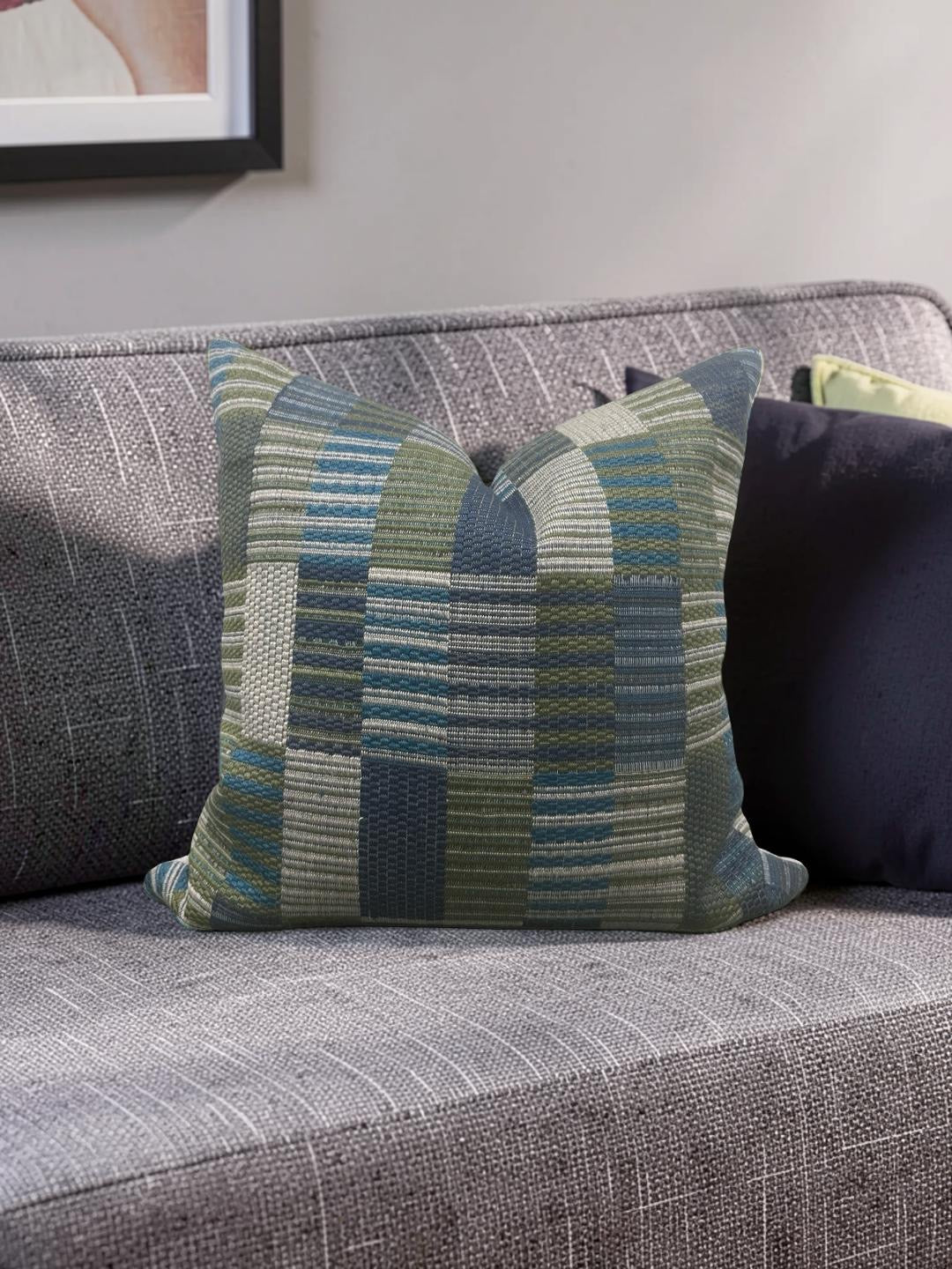 Brunschwig & Fils Decorative Pillow Sudare Meadow 20x20" Knife Edge Cover