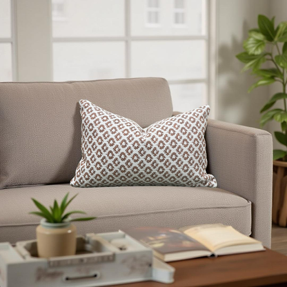 Luxury Pillow Yak Naranja 12x18" Knife Edge Decorative Lumbar Pillow