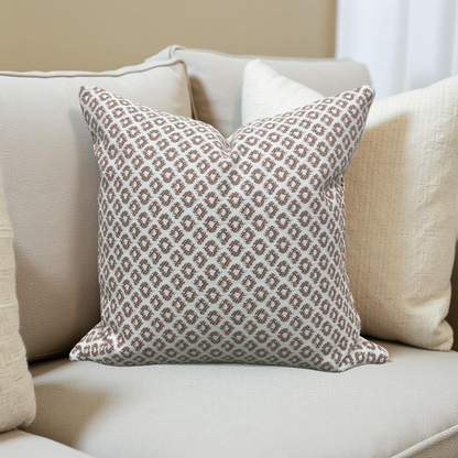 Designer Fabric Yak Naranja 22x22" Knife Edge Decorative Throw Pillow