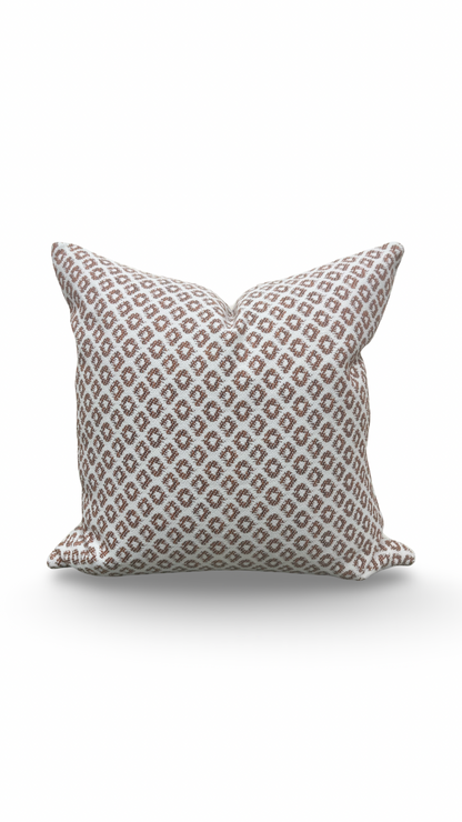 Designer Fabric Yak Naranja 22x22" Knife Edge Decorative Throw Pillow