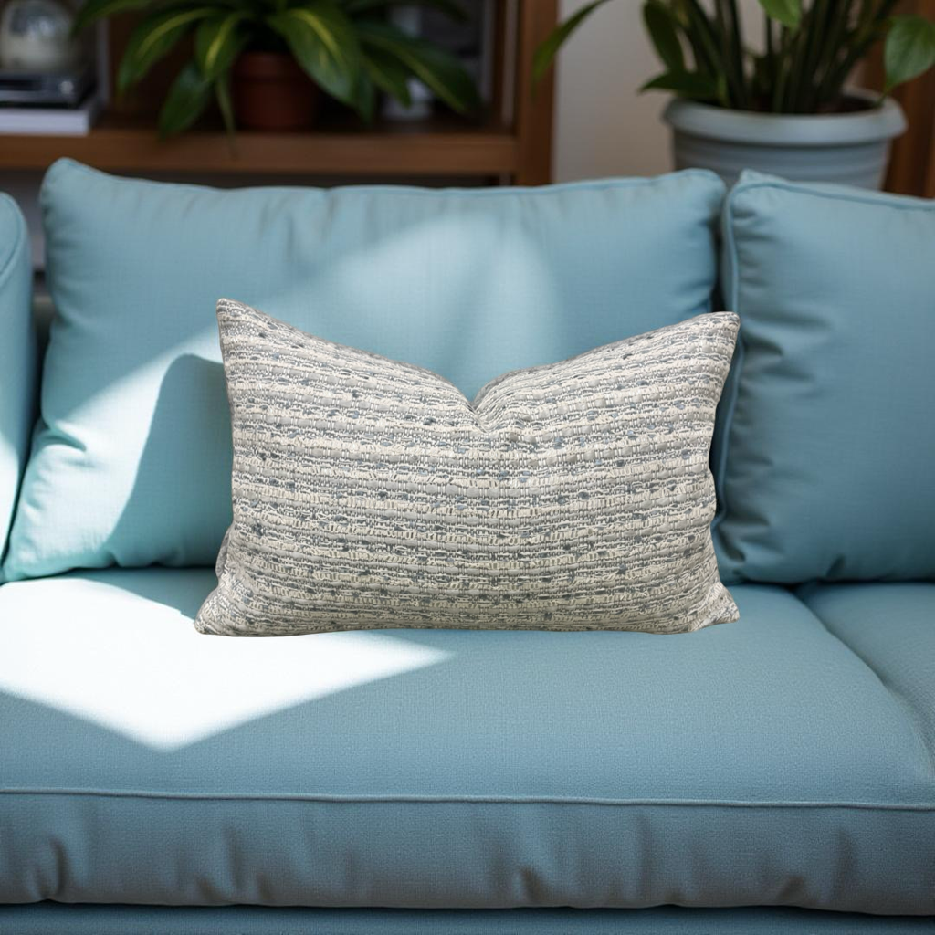 Burks Bluebell 12X18" Knife Edge Decorative Lumbar Pillow