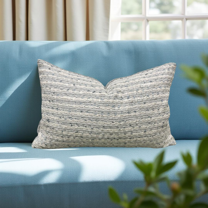 Burks Bluebell 12X18" Knife Edge Decorative Lumbar Pillow