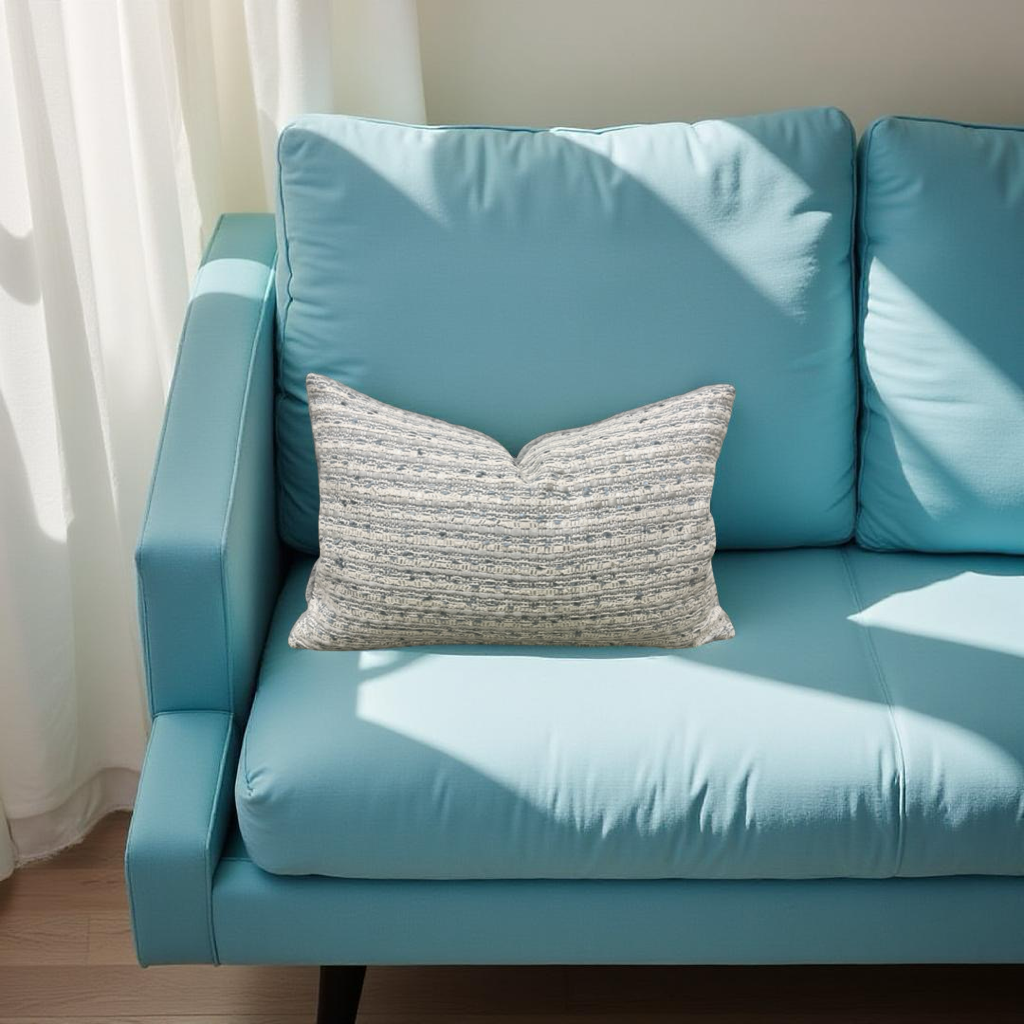 Burks Bluebell 12X18" Knife Edge Decorative Lumbar Pillow
