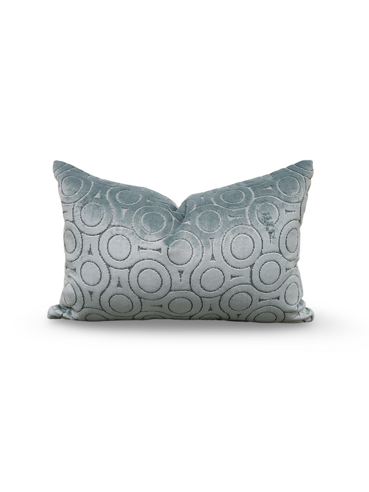 Lumbar Pillow Infinity Plush Sea Glass 12x18" Knife Edge Cover