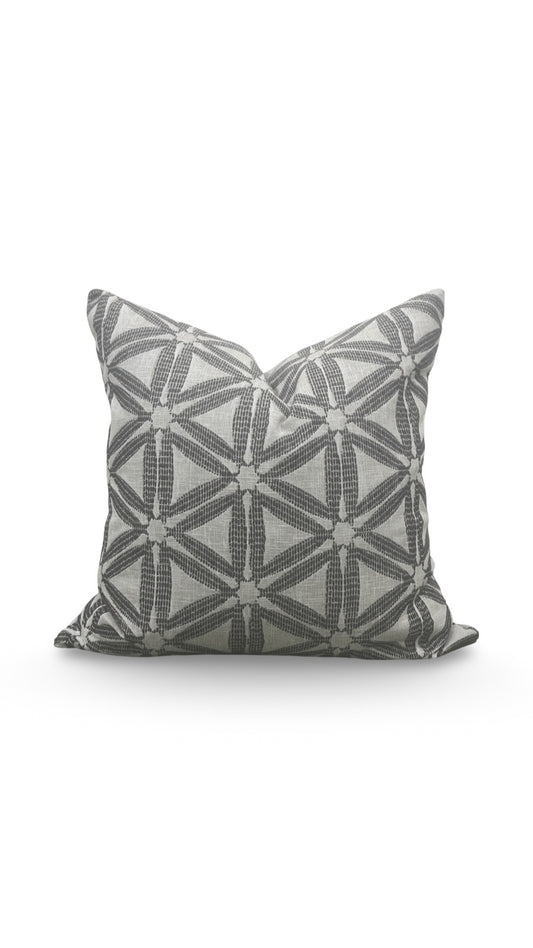 Decorative Pillow Delta Charcoal 20x20" Knife Edge Cover
