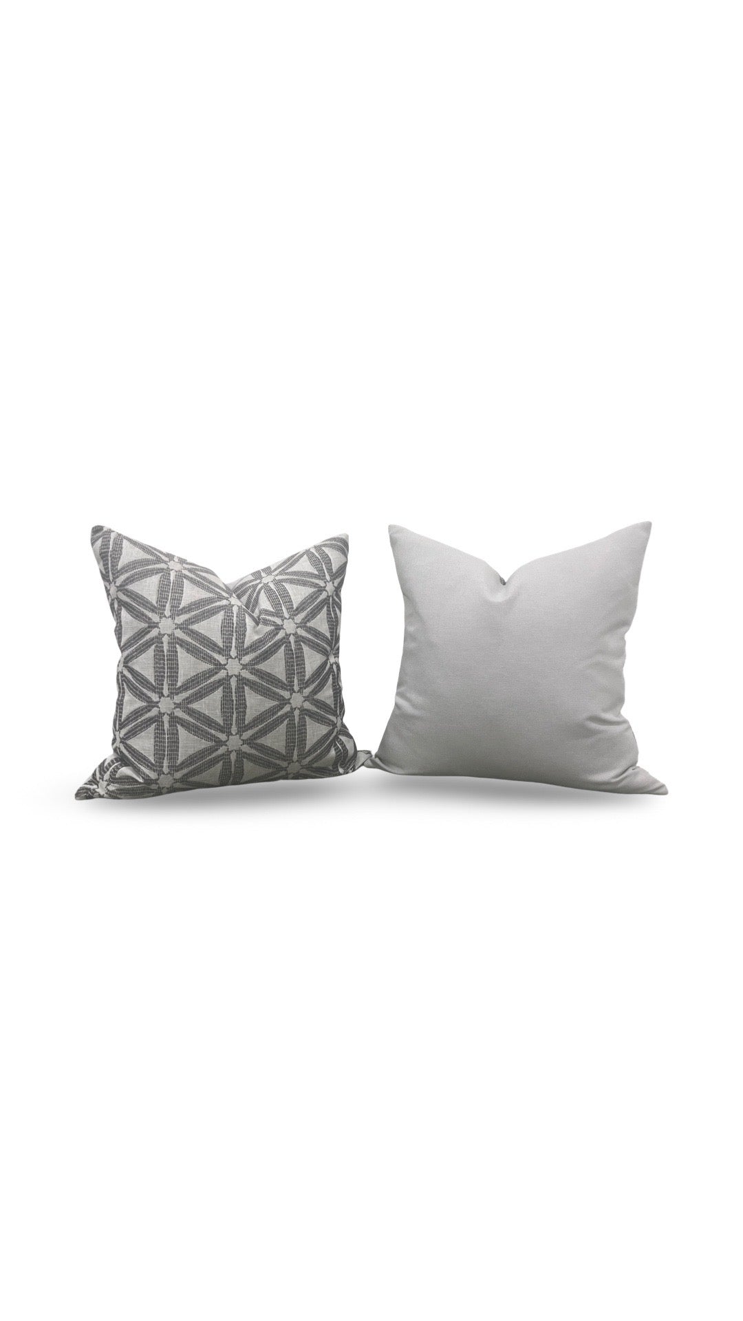 Decorative Pillow Delta Charcoal 20x20" Knife Edge Cover