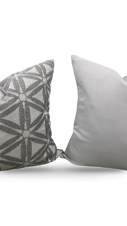 Decorative Pillow Delta Charcoal 20x20" Knife Edge Cover