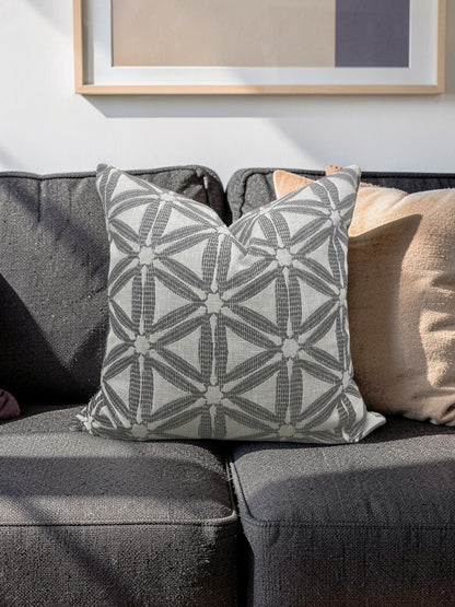 Decorative Pillow Delta Charcoal 20x20" Knife Edge Cover