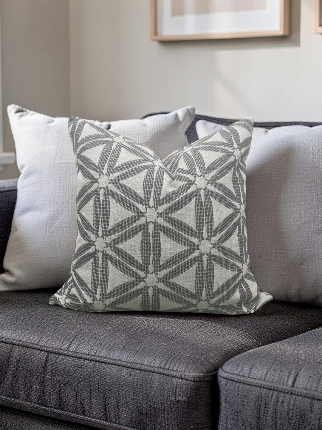 Decorative Pillow Delta Charcoal 20x20" Knife Edge Cover