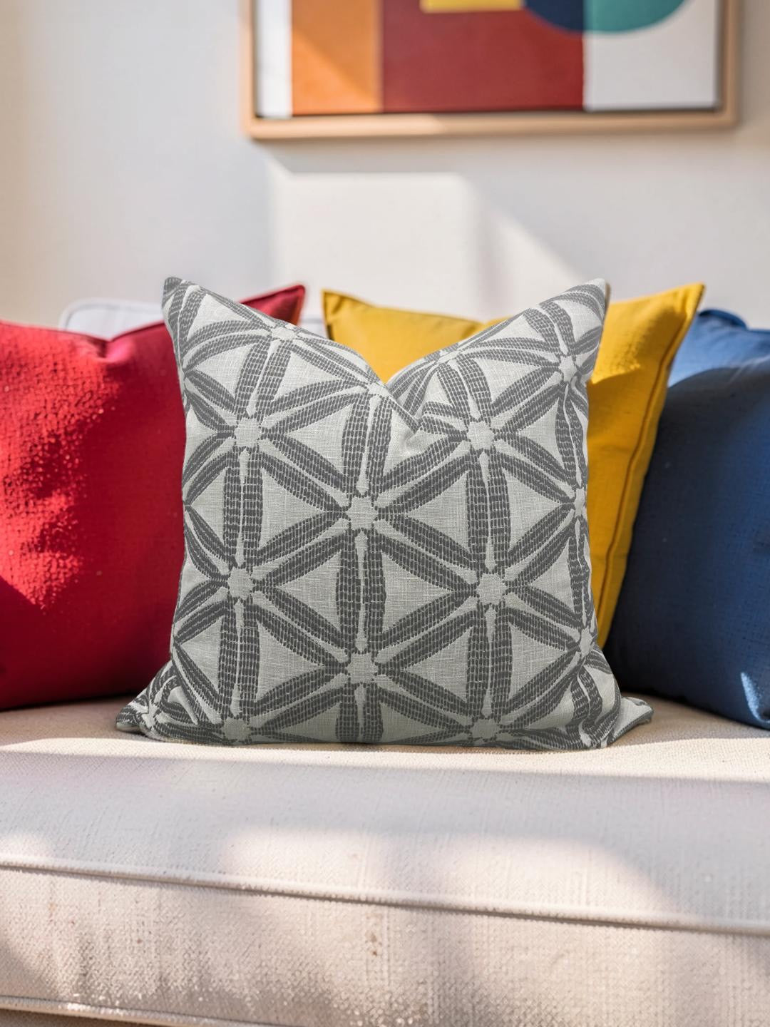 Decorative Pillow Delta Charcoal 20x20" Knife Edge Cover
