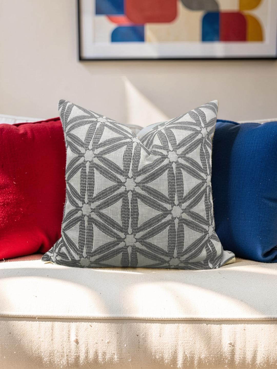 Decorative Pillow Delta Charcoal 20x20" Knife Edge Cover