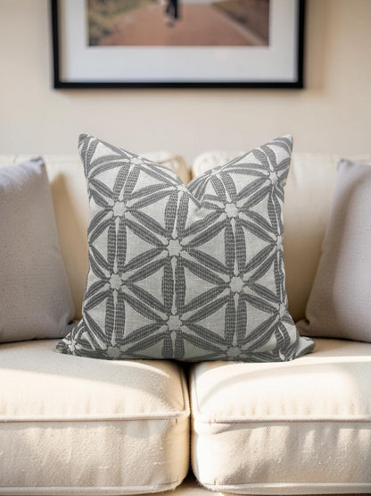 Decorative Pillow Delta Charcoal 20x20" Knife Edge Cover