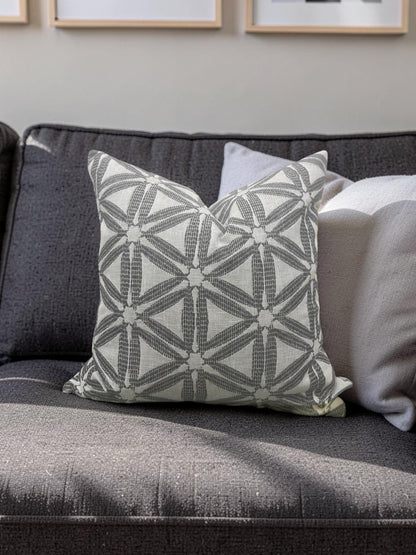 Decorative Pillow Delta Charcoal 20x20" Knife Edge Cover