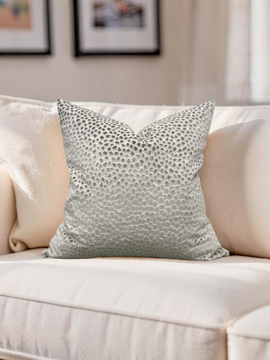 Casal Fabric Decorative Pillow Saseka Taupe 22x22" Knife Edge Cover