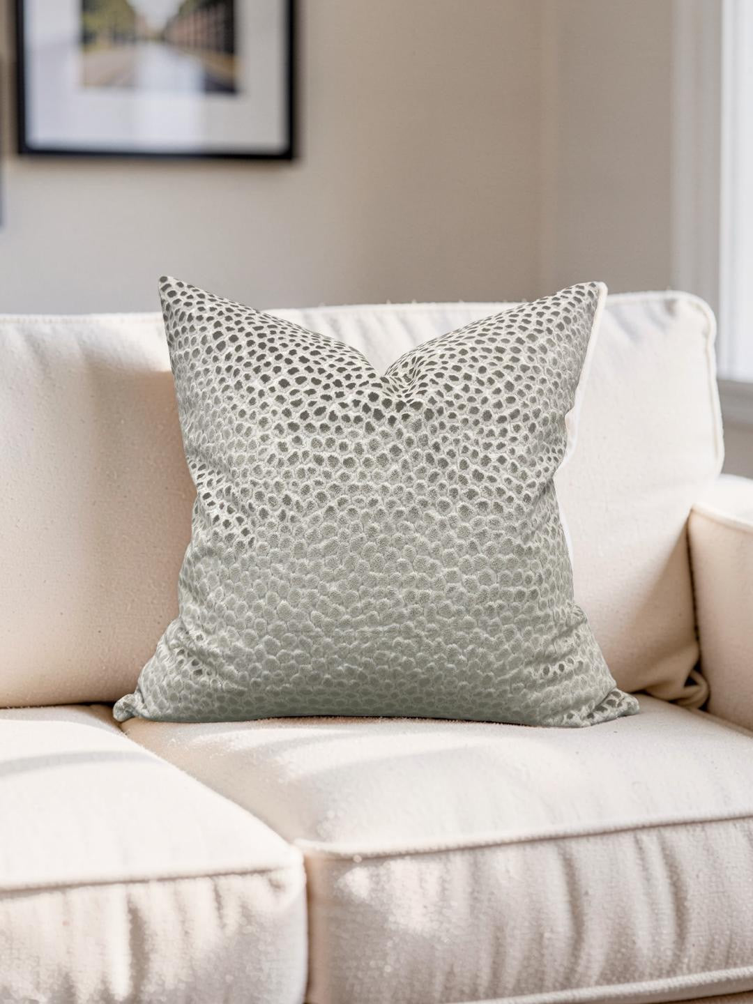 Casal Fabric Decorative Pillow Saseka Taupe 22x22" Knife Edge Cover