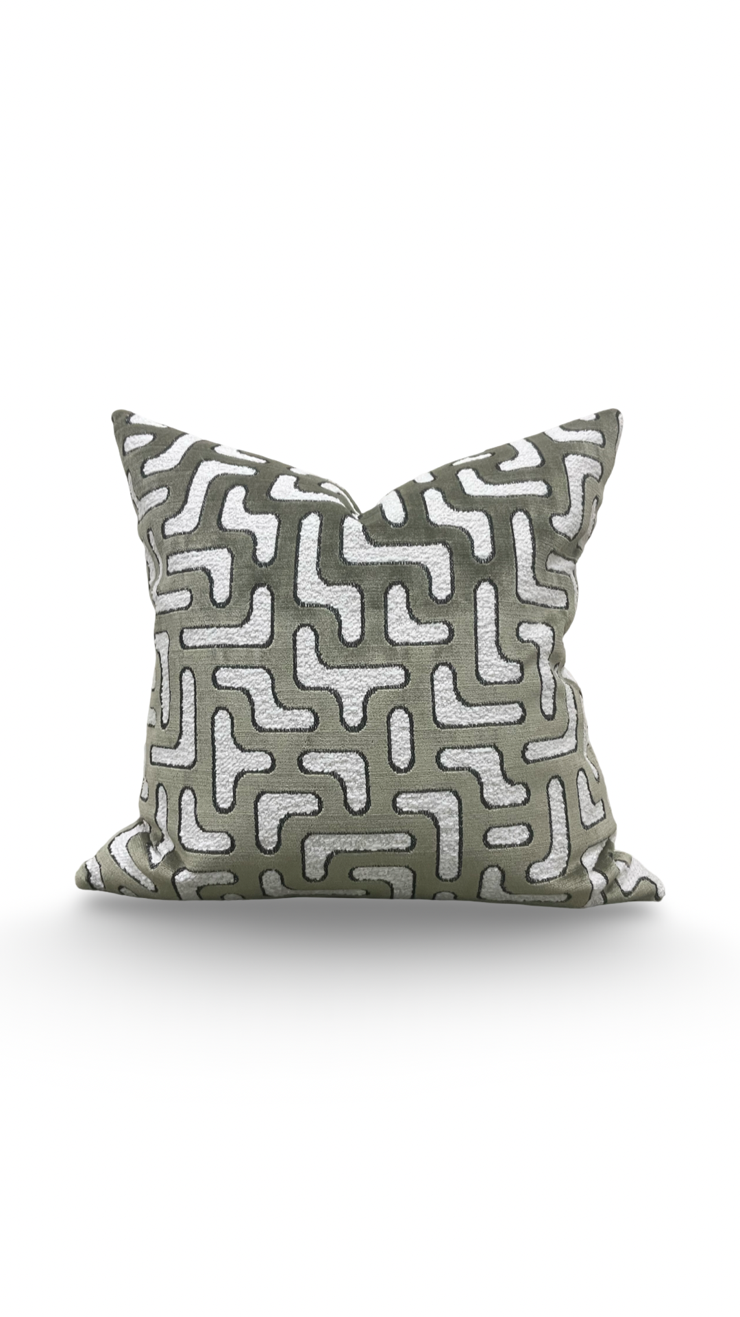 Decorative Pillow Bryce Kaki 22x22" Knife Edge Cover
