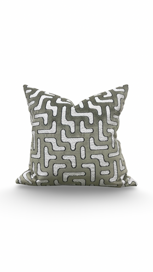 Decorative Pillow Bryce Kaki 22x22" Knife Edge Cover