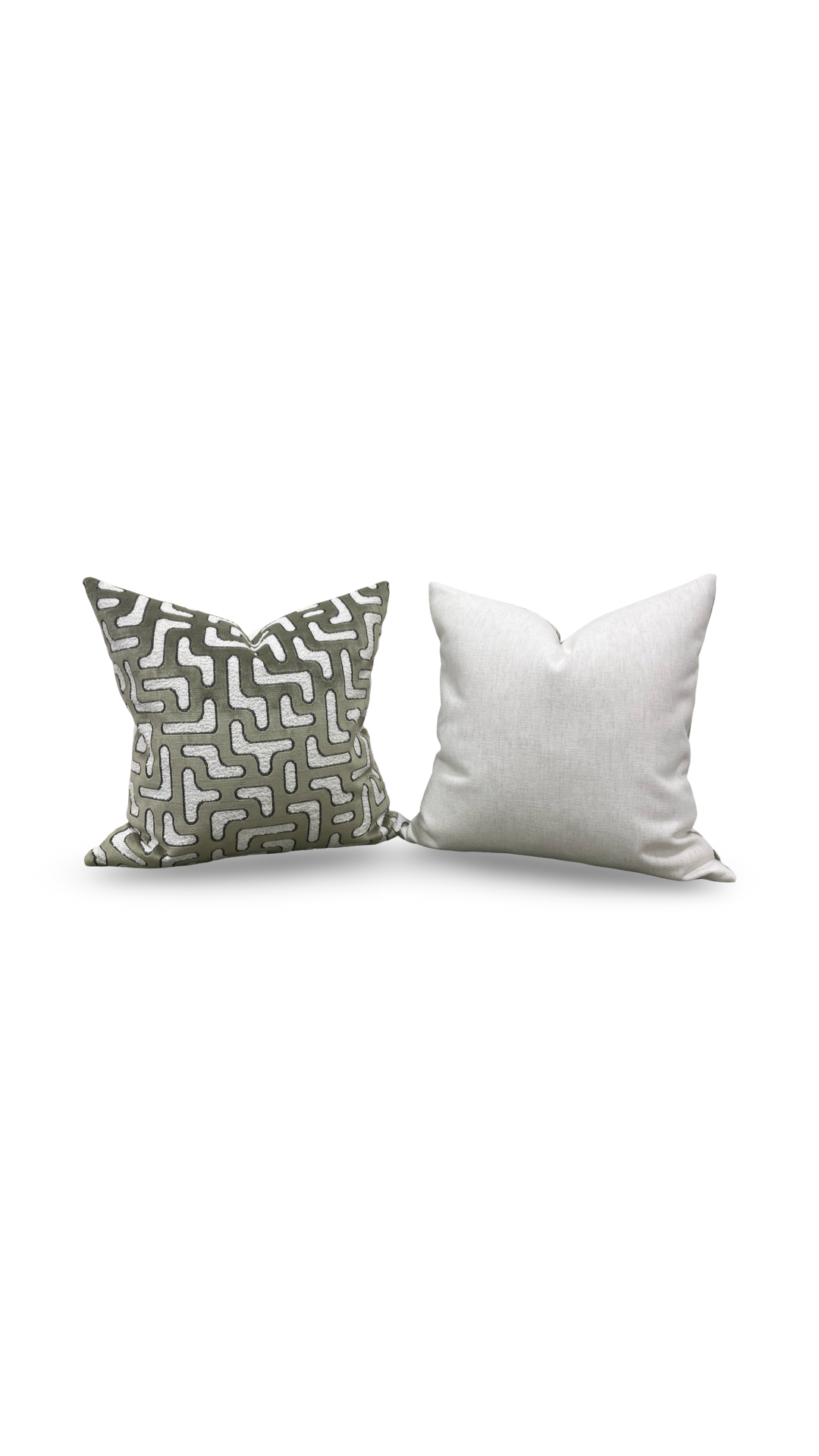Decorative Pillow Bryce Kaki 22x22" Knife Edge Cover