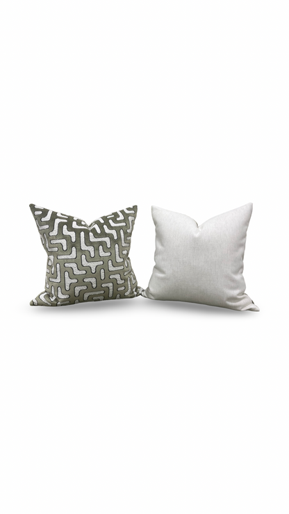 Decorative Pillow Bryce Kaki 22x22" Knife Edge Cover