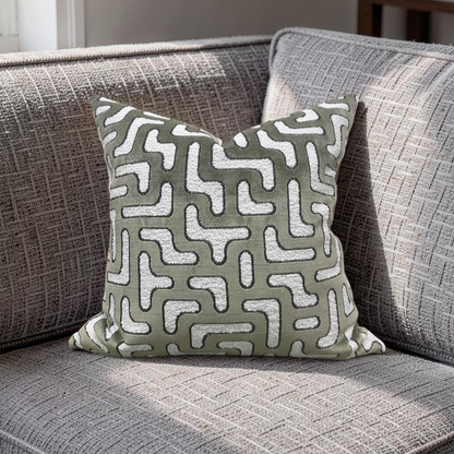 Decorative Pillow Bryce Kaki 22x22" Knife Edge Cover