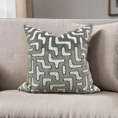 Decorative Pillow Bryce Kaki 22x22" Knife Edge Cover