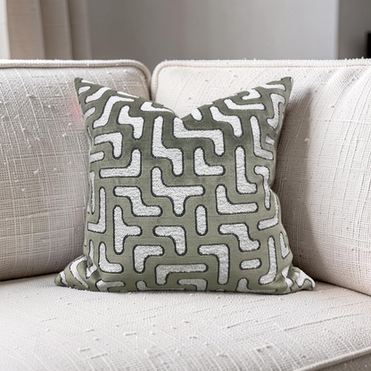 Decorative Pillow Bryce Kaki 22x22" Knife Edge Cover